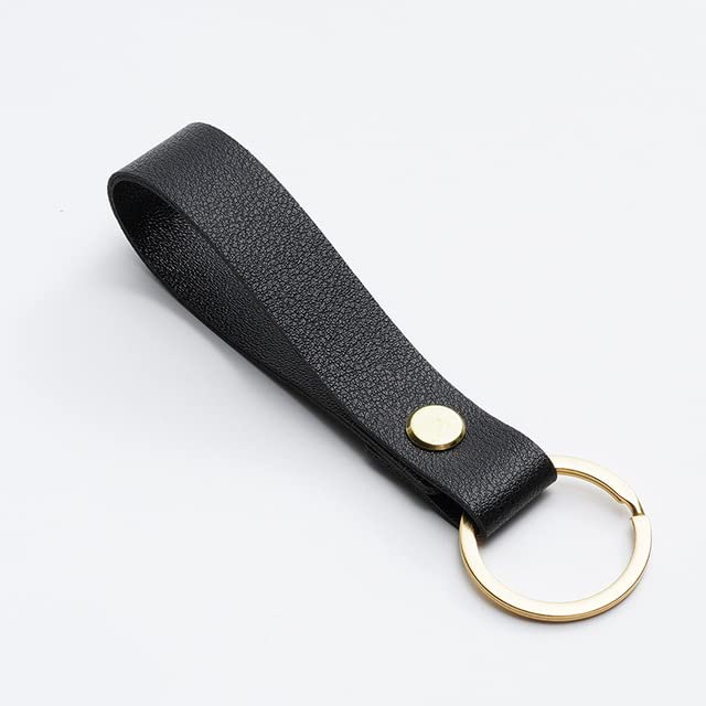 TIVAS PU Leather Keychain Business Gift Leather Key Chain Men